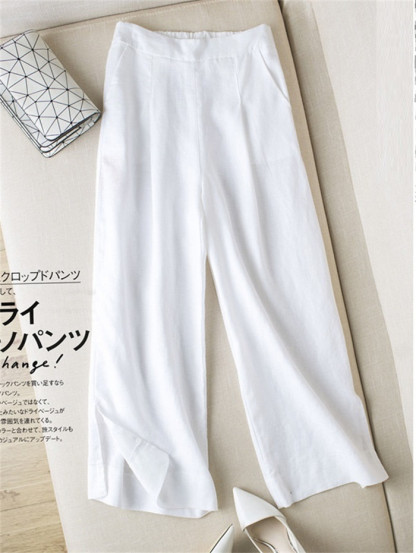 <br>ワイドパンツ レディース 綿混 サイドスリット パンツ ひんやり 涼しい 薄手 UVカット ウェストゴム ロング キャザー加工 接触冷感 さらさら 夏 ワイド ボトムス ポケット