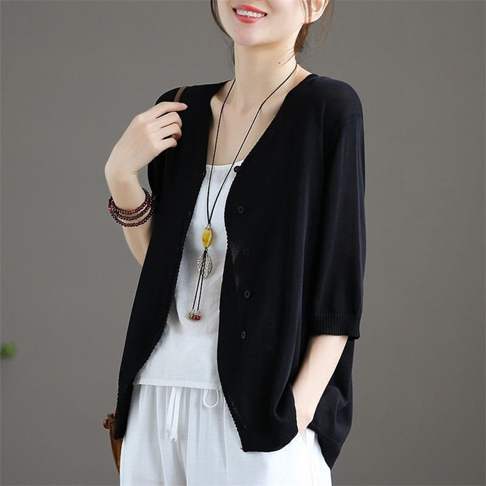 カーディガン 薄手 レディース 春 春夏 UV 五分袖 さらっと羽織れる UVカット ドルマン ゆる カーデ 夏ニット サマーニット ニットカーディガン おしゃれ 冷房対策 夏 長袖 前開き ライトアウター ゆったり シンプル カジュアル 大人可愛い 送料無料
