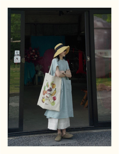 ロングワンピース 夏 半袖 レディース きれいめ 綿混 ワンピース ミモレ丈 楽ちん 体型カバー シャツワンピース 綿混 麻風 森ガール リネン風 リネン風ワンピース ゆったり シンプル 無地 カジュアル ポケット プリーツ 大人可愛い 送料無料