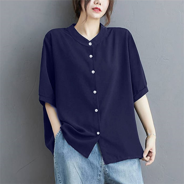 <br>シャツ ブラウス レディース 夏 半袖 ロングシャツ aライン tシャツ 大きいサイズ ゆったり 黒シャツ きれいめ  カジュアル 大人 おしゃれ 無地 黒 ブラック 体型カバー 着痩せ