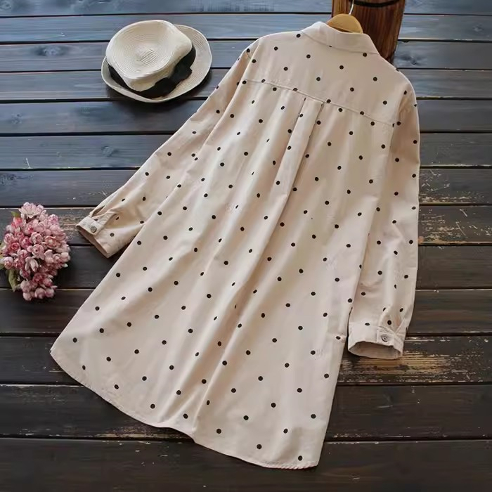 チュニックワンピース チュニック シャツワンピース レディース ストライプ 長袖 綿麻 綿混 膝上 おしゃれ 春 春夏 きれいめ 長袖シャツワンピ シャツ トップス 体型カバー 前開き 送料無料 柔らか ビッグシルエット 通勤 OL 大人可愛い ゆるっと 面接 入園式 卒業式