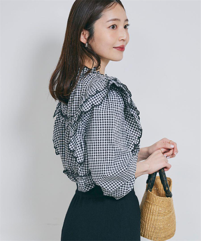 <br>シャツ ブラウス 長袖 フリル付き 可愛い レディース ティアード ベーシック トップス 無地 チェック 薄め 体型カバー カジュアル リラックス 大きいサイズ 30代 40代 50代 春夏 フリル袖 Tシャツ カットソー フレア袖 春 秋 きれいめ ゆったり お洒落 着回し抜群