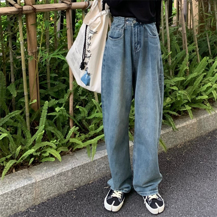 <br>デニム パンツ デニムパンツ レディース ワイドパンツ ワイド 大きいサイズ ジーンズ ジーパン ボトム 体型カバー ボトムス ストレート ゆったり ハイウエスト ゴム ハイライズ 春 デニムパンツ 無地 ロング丈 ジーンズ 体型カバー ボトムス ズボン 着痩 脚長 送料無料