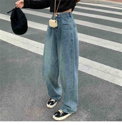 <br>デニム パンツ デニムパンツ レディース ワイドパンツ ワイド 大きいサイズ ジーンズ ジーパン ボトム 体型カバー ボトムス ストレート ゆったり ハイウエスト ゴム ハイライズ 春 デニムパンツ 無地 ロング丈 ジーンズ 体型カバー ボトムス ズボン 着痩 脚長 送料無料