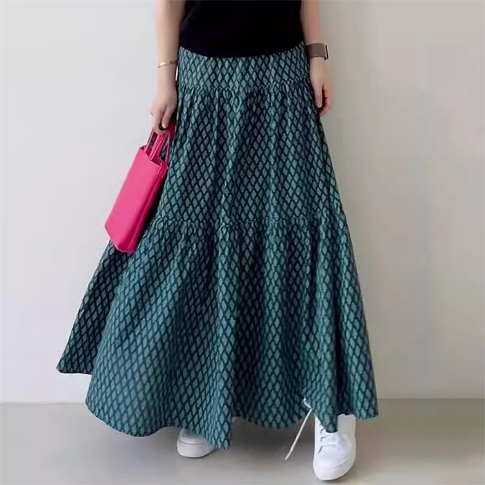 <br>スカート ロング チェック Aライン レディース 大きいサイズ Aラインスカート 綿混 ボトムス 春 春物 ロングスカート ミモレ丈 シンプル きれいめ チェック柄 お洒落 普段着 着回し お出かけ OL 日常 通勤 カジュアル 大人可愛い 送料無料