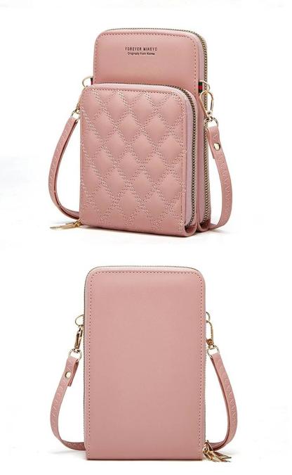 ミニショルダーバッグ　スマホポーチ　ポシェット　菱柄　レディース　大容量　ショルダーポーチ　かわいい　携帯ポシェット　携帯ポーチ　ショルダーバッグ