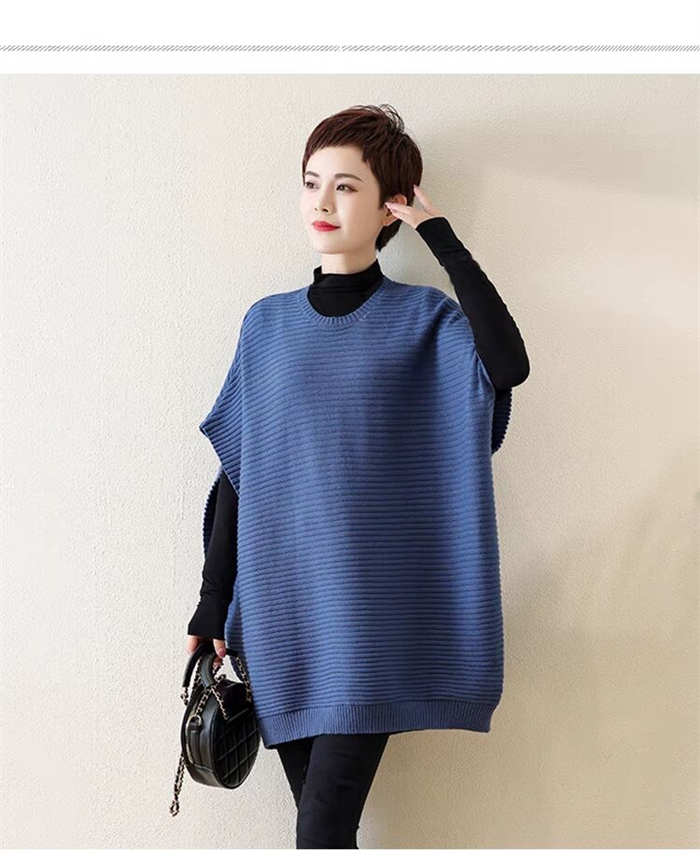 <br>ポンチョ レディース コート ベスト ニットベスト セーター ローゲージニット チャンキーニット レイヤード 秋 トップス 上着 ケープ ニットセーター ニットトップス 伸縮性 無地 ゆったり カジュアル シンプル きれいめ おしゃれ 大きいサイズ 重ね着 送料無料