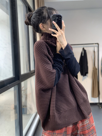 <br>ベスト ニットベスト レディース ポンチョ ローゲージニット チャンキーニット レイヤード 秋 トップス 上着 ケープ セーター ニットトップス 伸縮性 無地 ゆったり カジュアル シンプル きれいめ おしゃれ 大きいサイズ 重ね着 送料無料