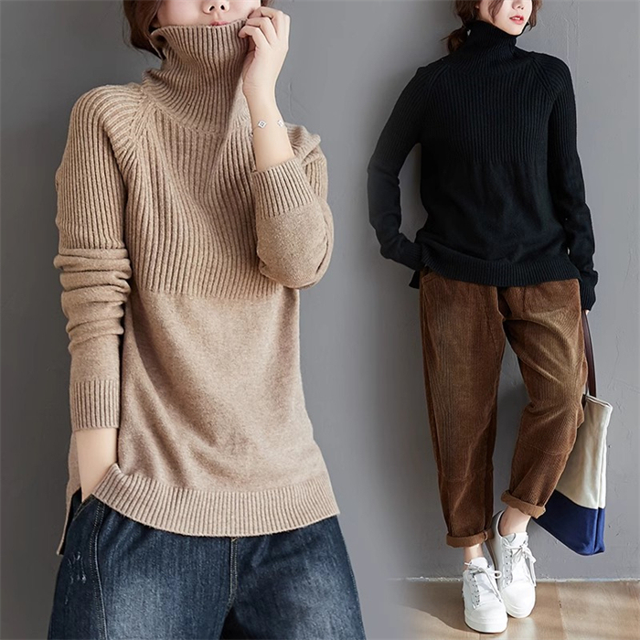 <br>ニットセーター ニットセーター レディース トップス 長袖 ハイネック タートルネック 洗えるニット ニット ゆったり ボトルネック 長袖 おしゃれ インナー 無地 シンプル 韓国ファッション 2023秋冬新作  秋冬 きれいめ 体型カバー 送料無料