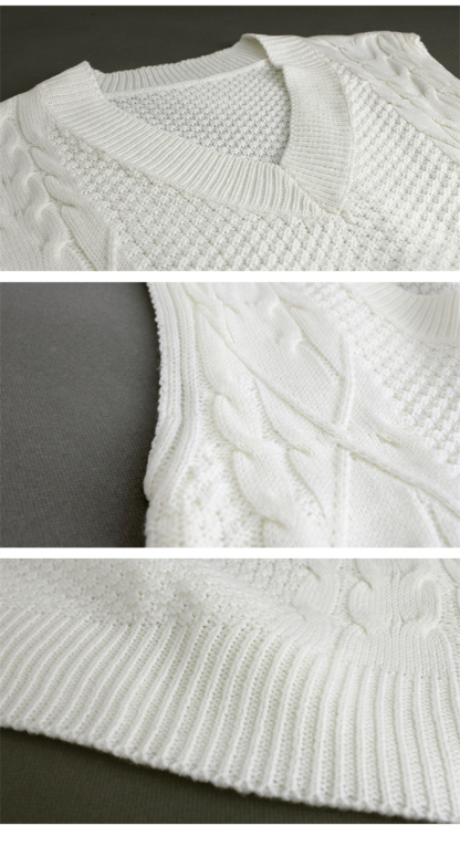 <br>ニットベスト レディース オーバーサイズ Vネック ケーブル編み トップス ベスト ニット チョッキ ノースリーブ シンプル 着回し力 体型カバー 着心地 普段着 通勤 春 秋 冬 柔らかい ニットタンクトップ レイヤード風 無地 送料無料