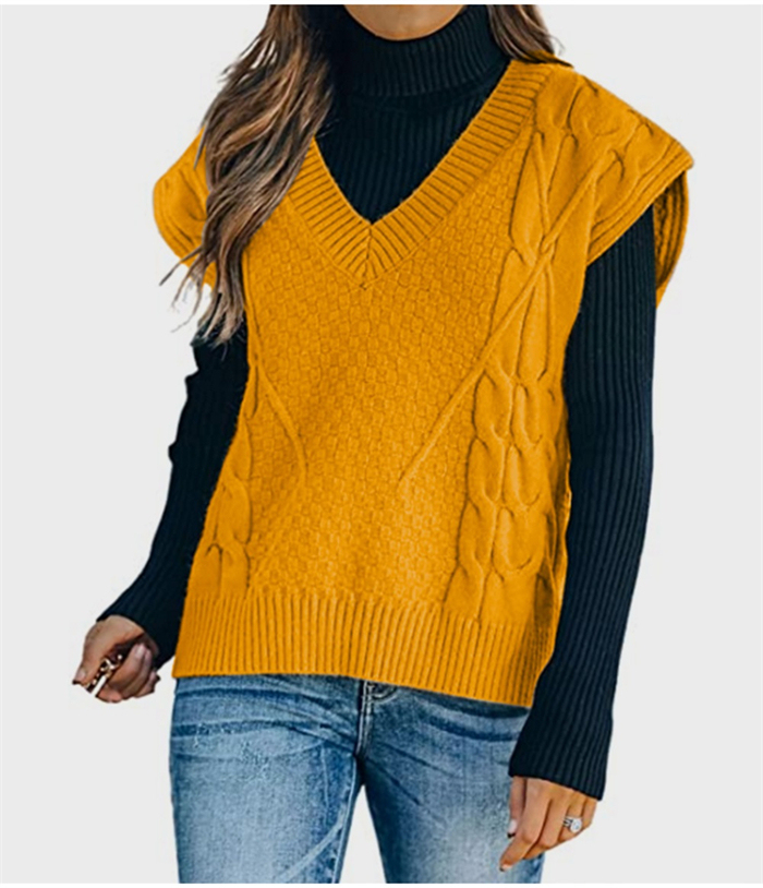 <br>ニットベスト レディース オーバーサイズ Vネック ケーブル編み トップス ベスト ニット チョッキ ノースリーブ シンプル 着回し力 体型カバー 着心地 普段着 通勤 春 秋 冬 柔らかい ニットタンクトップ レイヤード風 無地 送料無料