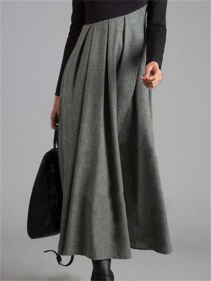 ロングワンピース ニット ニットワンピース レディース ワンピース ワンピ フレア Aライン 長袖 ロング丈 大きいサイズ 体型カバー サンゴ あったか 暖かい あったか ミモレ ゆったり カジュアル プリーツ 大人 着痩せ 50代 上品 秋 冬 切替