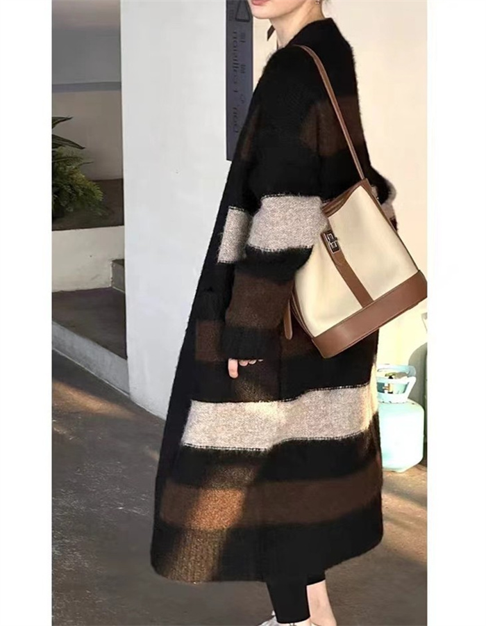 <br>カーディガン レディース 秋冬 ロング 冬 秋 大きいサイズ ニット アウター ニットカーディガン ロングカーディガン マキシ ロングカーデ ざっくり リブ 長袖 オーバーサイズ 羽織 ロングニットコート 厚手 ロングニット Vネック Iライン ローゲージニット 送料無料