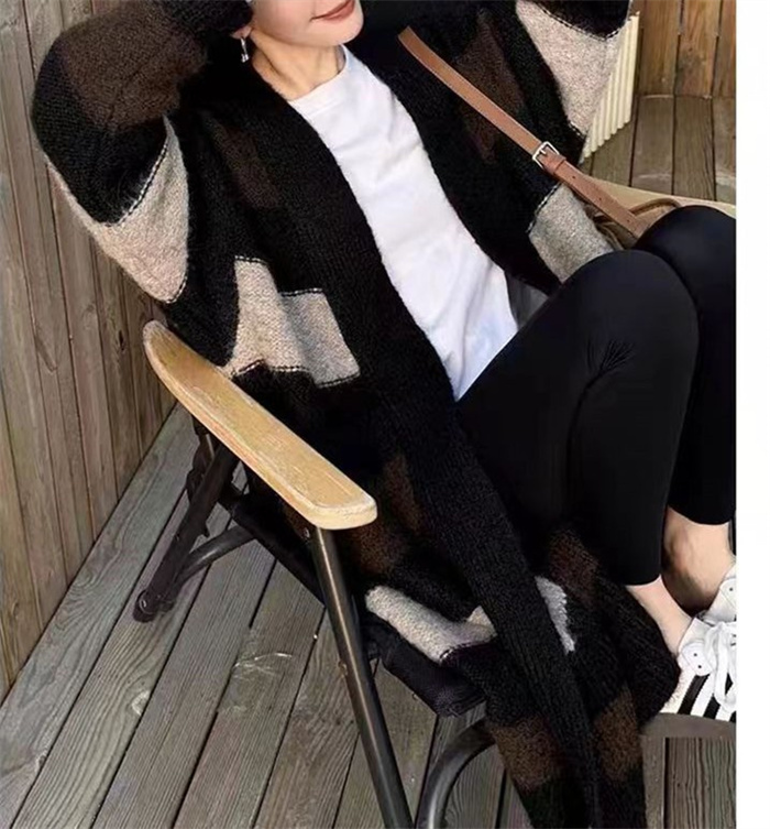 <br>カーディガン レディース 秋冬 ロング 冬 秋 大きいサイズ ニット アウター ニットカーディガン ロングカーディガン マキシ ロングカーデ ざっくり リブ 長袖 オーバーサイズ 羽織 ロングニットコート 厚手 ロングニット Vネック Iライン ローゲージニット 送料無料