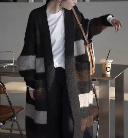 <br>カーディガン レディース 秋冬 ロング 冬 秋 大きいサイズ ニット アウター ニットカーディガン ロングカーディガン マキシ ロングカーデ ざっくり リブ 長袖 オーバーサイズ 羽織 ロングニットコート 厚手 ロングニット Vネック Iライン ローゲージニット 送料無料