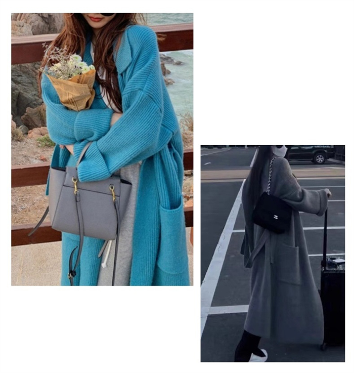 <br>カーディガン レディース 秋冬 ロング 冬 秋 大きいサイズ ニット アウター ニ　ットカーディガン ロングカーディガン マキシ ロングカーデ ざっくり リブ 長袖 オーバーサイズ 羽織 ロングニットコート 厚手 ロングニット Vネック Iライン ローゲージニット 送料無料