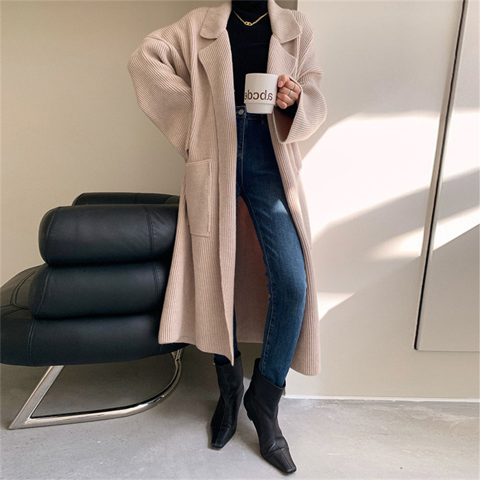 <br>カーディガン レディース 秋冬 ロング 冬 秋 大きいサイズ ニット アウター ニ　ットカーディガン ロングカーディガン マキシ ロングカーデ ざっくり リブ 長袖 オーバーサイズ 羽織 ロングニットコート 厚手 ロングニット Vネック Iライン ローゲージニット 送料無料