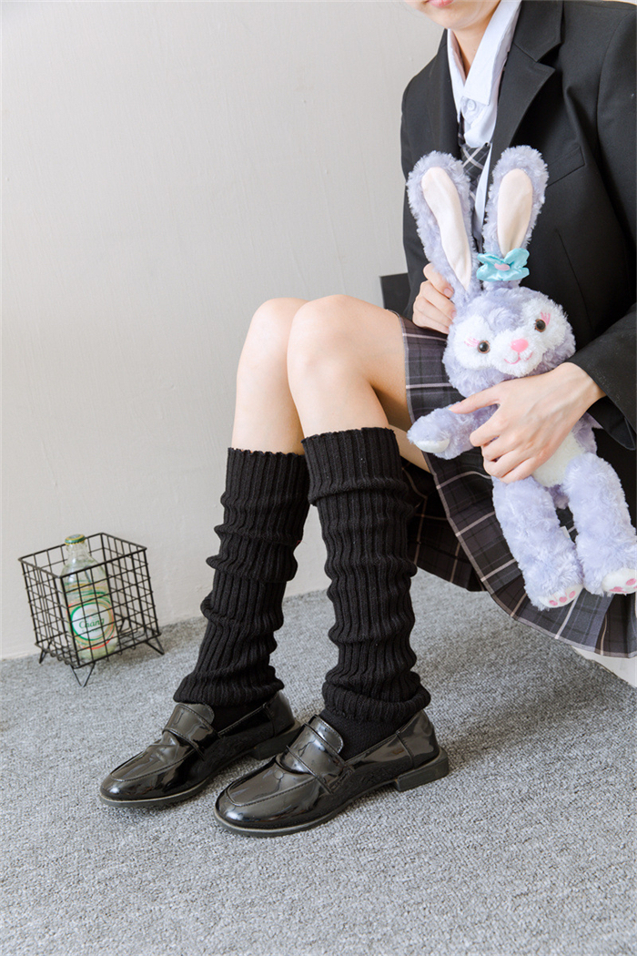 <br>ソックス レディース 暖かい 冬 おしゃれ 秋 ニット レッグカバー 靴下 JK パイルソックス ストレート スタイリッシュ ガール ミドル丈 ソックス ストッキング オシャレ 足元 夜 教室 春秋 レディース ストライプ パイルソックス ブラック ニット カーフ【2足セット】