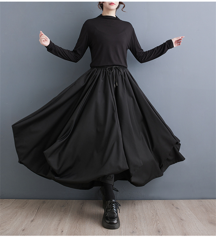 <br>バルーンパンツ レディース 秋冬 ワイドパンツ ロング 黒 大きいサイズ ワイド バルーン パンツ ボトムス 秋 秋物 シンプル きれいめ ブラック カジュアル 大人可愛い 送料無料 ロングパンツ マキシ丈 冬 通勤 日常 ゆったり系 無地 体型カバー ウェストゴム
