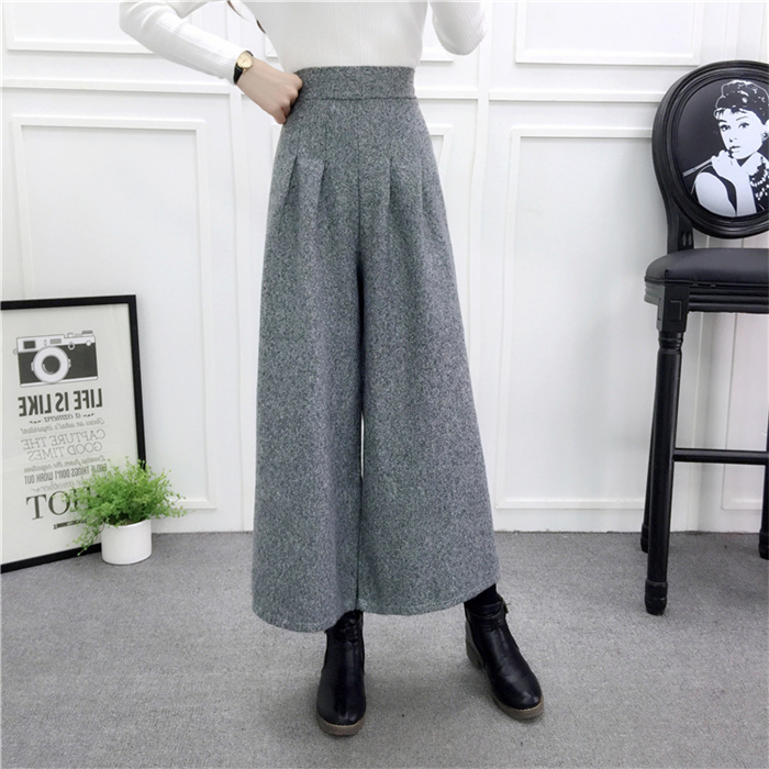 <br>ガウチョパンツ　ワイドパンツ　スカンツ　おしゃれ　秋冬　ロングパンツ　無地　レディース　ボトムス　体型カバー　ハイウエスト　着痩せ　ロング丈　パンツ　ゆったり　美脚　可愛い　上品 L 2L 3L 4L