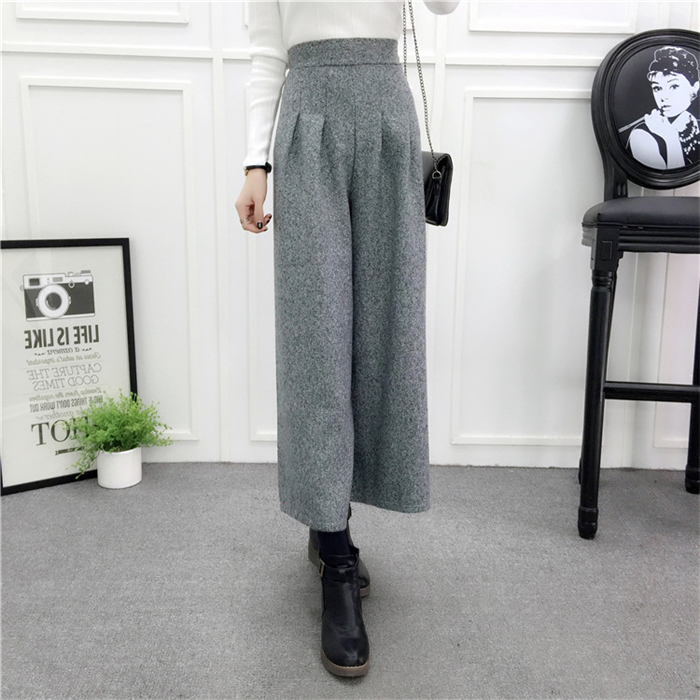 <br>ガウチョパンツ　ワイドパンツ　スカンツ　おしゃれ　秋冬　ロングパンツ　無地　レディース　ボトムス　体型カバー　ハイウエスト　着痩せ　ロング丈　パンツ　ゆったり　美脚　可愛い　上品 L 2L 3L 4L