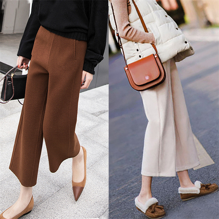 <br>ガウチョパンツ　ワイドパンツ　スカンツ　おしゃれ　秋冬　ロングパンツ　無地　レディース　ボトムス　体型カバー　ハイウエスト　着痩せ　ロング丈　パンツ　ゆったり　美脚　可愛い　上品 L 2L 3L 4L