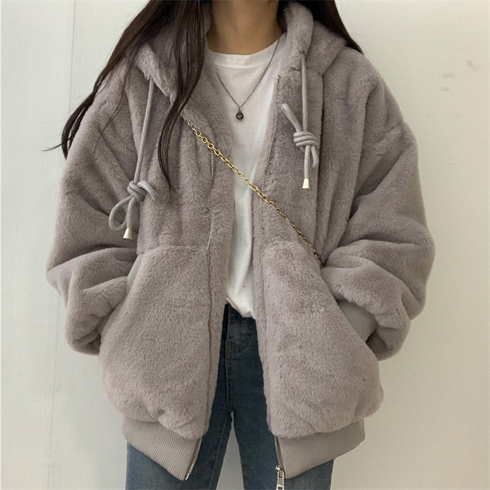 <br>コート ファーコート ボアコート レディース フード フェイクファー アウター パーカー 無地 ビッグシルエット ボアジャケット 防寒 春秋冬 モコモコ韓国風 体型カバー 着痩せ きれいめ 大人 通勤 厚手 送料無料 トップス ふわふわ