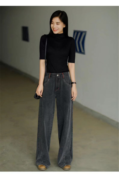 ワイドパンツ ストレート デニムパンツ レディース 秋 冬 裏起毛 あったか ジーンズ 体形カバー ゆったり 着回し 美脚 デニムワイドパンツ 大きいサイズ ワイドデニムパンツ ワイドジーンズ ボトムス カジュアル