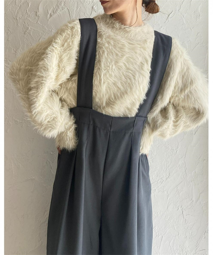 パンツ サロペット スラックス ハイウエスト タック ワイドパンツ 春夏 夏 レディース 上品 きれいめ オフィスカジュアル キャミサロペット ワイドパンツ 大人可愛い レイヤード風 重ね着