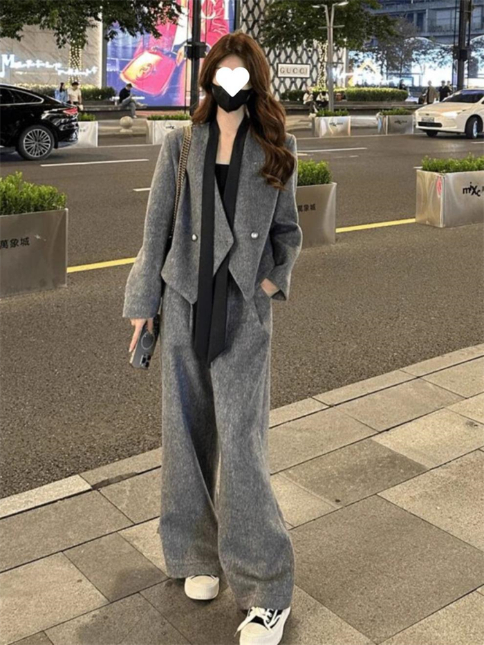<br>セットアップ レディース カジュアル きれいめ 大きいサイズ 韓国 厚手 ツイード パンツスーツ セレモニー オフィス スーツ フォーマル 上下セット 卒園式 入学式 ジャケット 2点セット 洗える 説明会 結婚式 通勤 着痩せ 入園式 卒業式 ママ オシャレ お洒落 送料無料