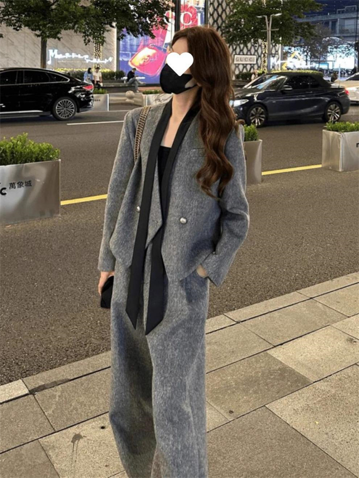<br>セットアップ レディース カジュアル きれいめ 大きいサイズ 韓国 厚手 ツイード パンツスーツ セレモニー オフィス スーツ フォーマル 上下セット 卒園式 入学式 ジャケット 2点セット 洗える 説明会 結婚式 通勤 着痩せ 入園式 卒業式 ママ オシャレ お洒落 送料無料