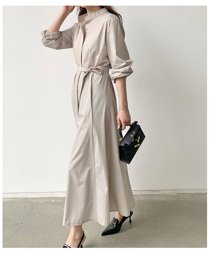 <br>シャツワンピース 長袖 レディース 大きいサイズ ロング マキシワンピース ロングシャツワンピ ぽわん袖 バルーンスリープ プリーツワンピ プリーツ きれいめ マキシ丈 無地 ワンピース ビッグシルエット カジュアル 送料無料