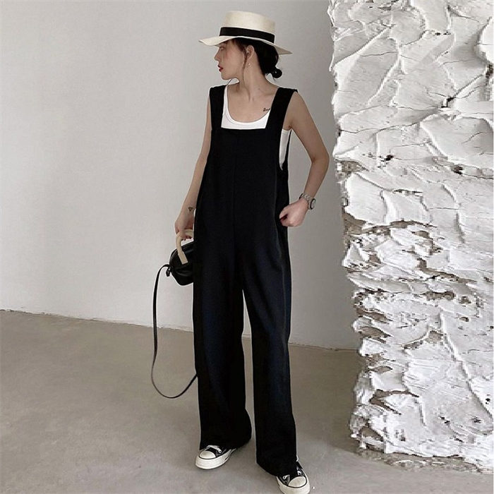 <br>薄手 ロペット パンツ レディース オールインワン 春 夏 きれいめ オーバーオール サロペ ワイドパンツ ワイド 大人 ロング丈 パンツ つなぎ サロペ ゆったり ロング丈 ノースリーブ オフィス オケージョン 楽ちん レイヤード 送料無料