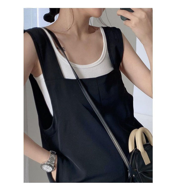 <br>薄手 ロペット パンツ レディース オールインワン 春 夏 きれいめ オーバーオール サロペ ワイドパンツ ワイド 大人 ロング丈 パンツ つなぎ サロペ ゆったり ロング丈 ノースリーブ オフィス オケージョン 楽ちん レイヤード 送料無料