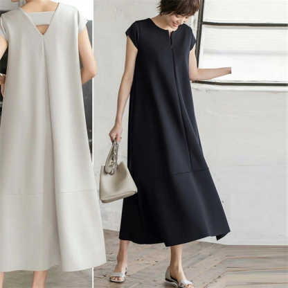 ワンピース 春 夏 レディース ノースリーブ ワンピース ロング丈 ロングワンピース Iライン きれいめ ドレス ワンピース お洒落 体型カバー 着痩せ 華奢見え スッキリ カジュアル オフィス 通勤 OL ノースリーブワンピース