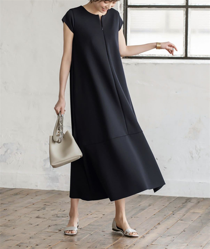 ワンピース 春 夏 レディース ノースリーブ ワンピース ロング丈 ロングワンピース Iライン きれいめ ドレス ワンピース お洒落 体型カバー 着痩せ 華奢見え スッキリ カジュアル オフィス 通勤 OL ノースリーブワンピース