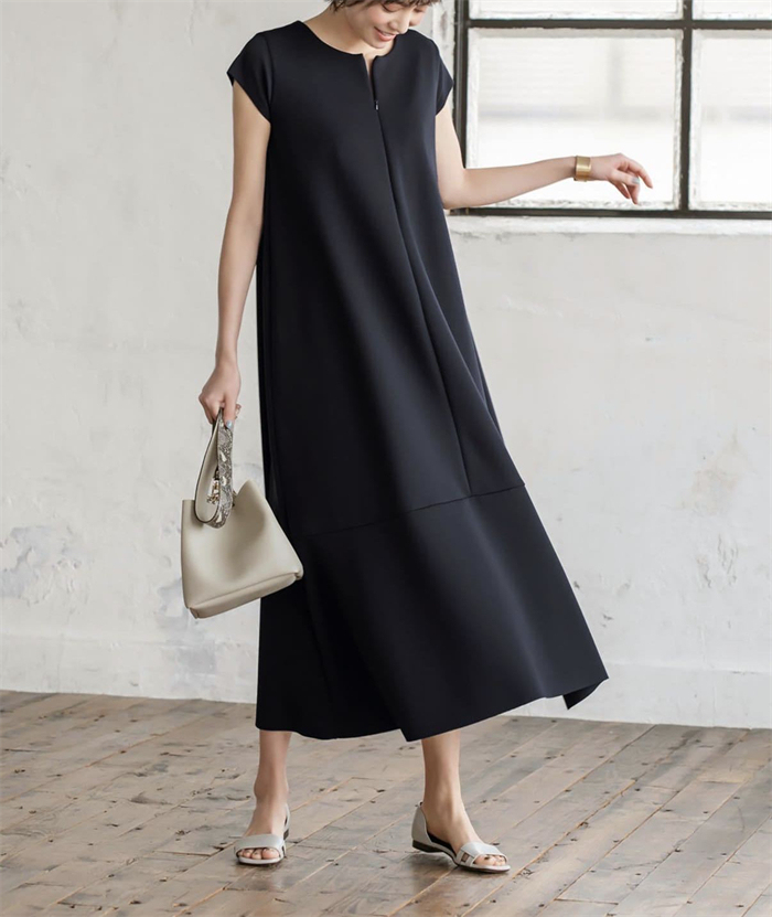 ワンピース 春 夏 レディース ノースリーブ ワンピース ロング丈 ロングワンピース Iライン きれいめ ドレス ワンピース お洒落 体型カバー 着痩せ 華奢見え スッキリ カジュアル オフィス 通勤 OL ノースリーブワンピース