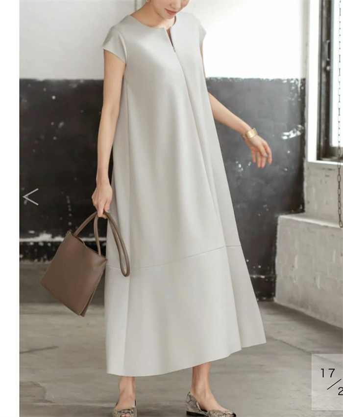 ワンピース 春 夏 レディース ノースリーブ ワンピース ロング丈 ロングワンピース Iライン きれいめ ドレス ワンピース お洒落 体型カバー 着痩せ 華奢見え スッキリ カジュアル オフィス 通勤 OL ノースリーブワンピース