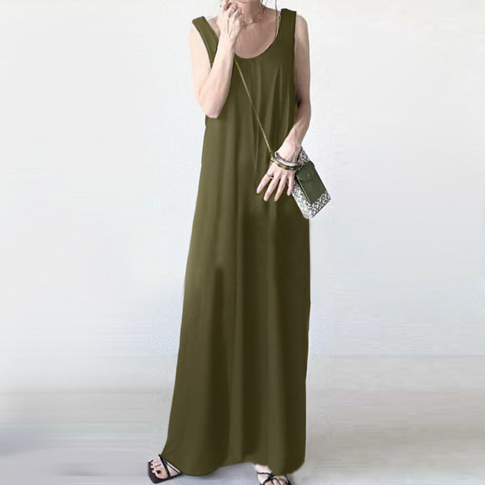 ジャンパースカート 50代 ロング 春 大人 大きいサイズ Vネック オールインワン レディース ロングワンピース ロングベスト ワンピース ジャンスカ ポケット スカート 重ね着 カジュアル 秋冬 きれいめ 大人可愛い 送料無料