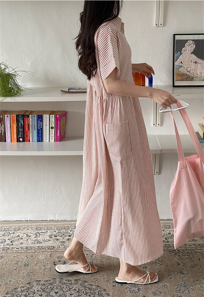 シャツワンピース レディース 低身長 半袖 ロングシャツワンピース 春夏 ロング マキシ マキシワンピース シンプル 大きいサイズ aライン 体型カバー 着痩せ ゆったり Vネック ロングワンピース カジュアル きれいめ 大人可愛い 送料無料