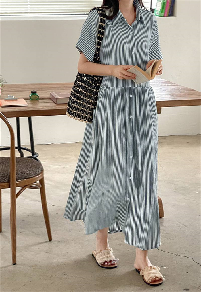 シャツワンピース レディース 低身長 半袖 ロングシャツワンピース 春夏 ロング マキシ マキシワンピース シンプル 大きいサイズ aライン 体型カバー 着痩せ ゆったり Vネック ロングワンピース カジュアル きれいめ 大人可愛い 送料無料