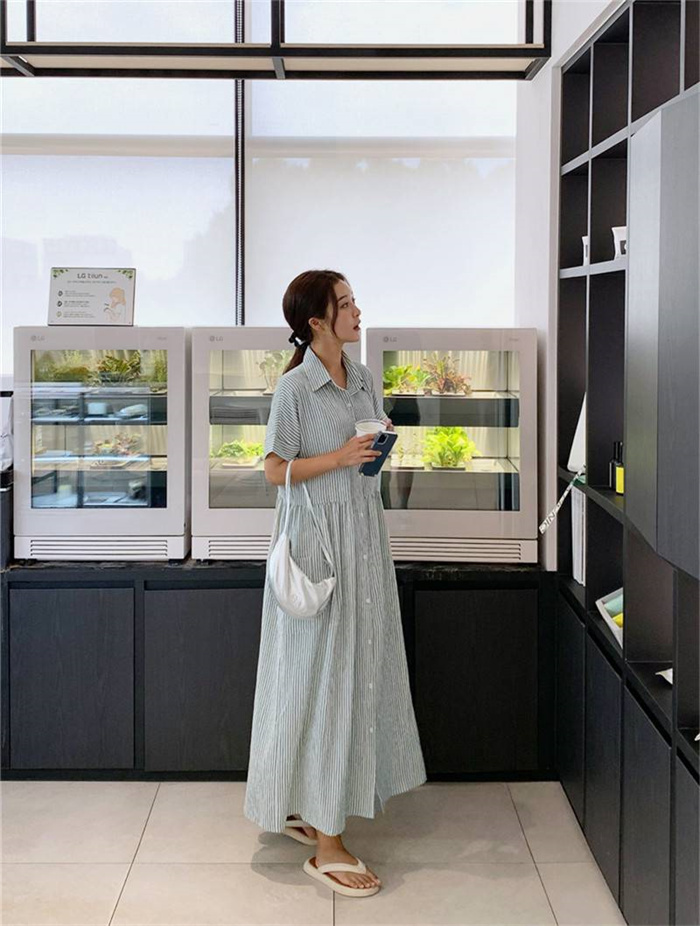 シャツワンピース レディース 低身長 半袖 ロングシャツワンピース 春夏 ロング マキシ マキシワンピース シンプル 大きいサイズ aライン 体型カバー 着痩せ ゆったり Vネック ロングワンピース カジュアル きれいめ 大人可愛い 送料無料