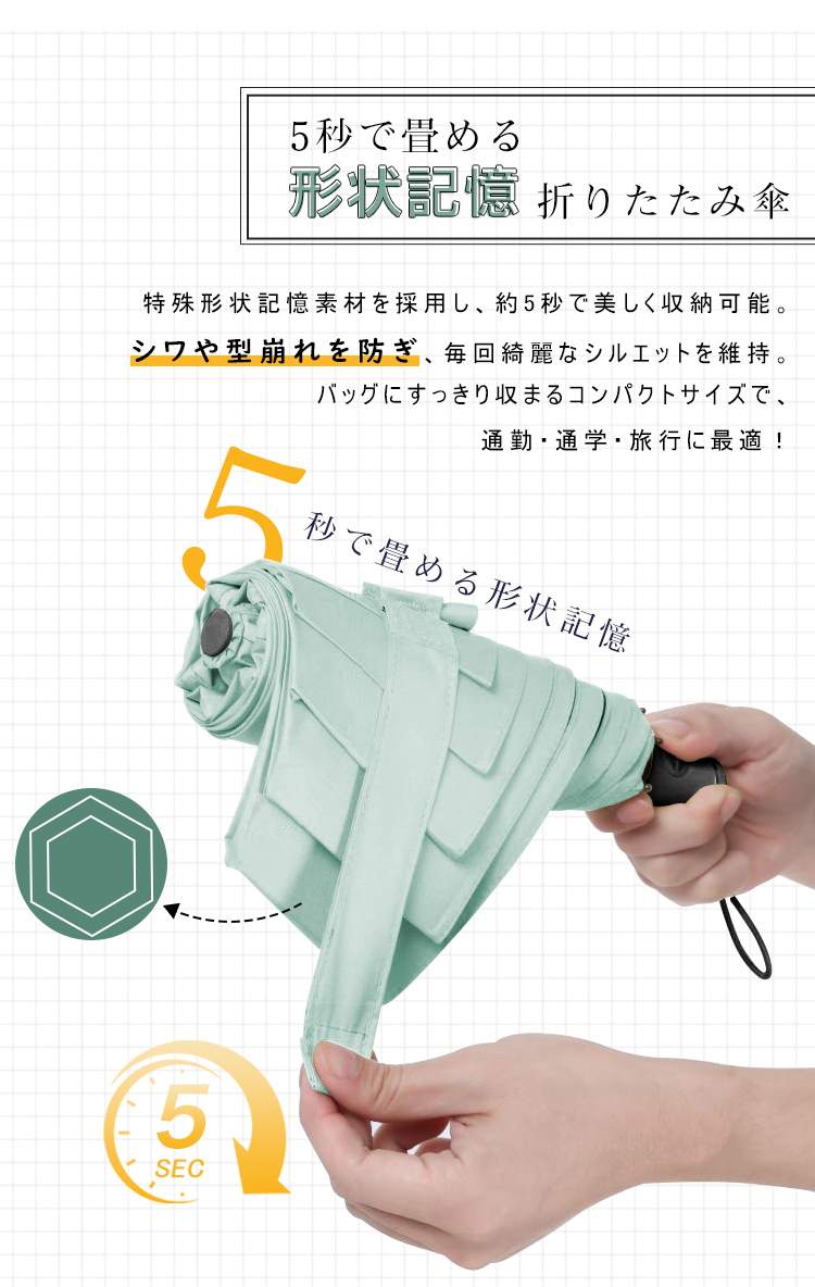 日傘 折りたたみ傘 完全遮光 超軽量220g JIS認証済 完全遮光 晴雨兼用 レディース UVカット100% 軽量 ワンタッチ 自動開閉 丈夫 6本骨 遮熱 紫外線100カット 撥水加工 UPF50+5級撥水 日焼け防止 無地 子供 人気 おすすめ