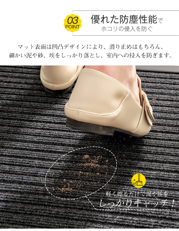 玄関マット 屋外マット 50x80cm 40x60cm 60x90cm 80x120cm ドアマット スタンダードマット 吸水マット 屋内 屋外 無地タイプ 洗える 廊下敷き 滑り止め 泥落とし 足拭き カット可能 業務用 自宅用 店舗 倉庫 寮 シンプル 送料無料