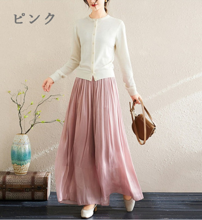 ワイドパンツ レディース 夏 冷感 春夏秋冬 ボトムス パンツ ウェストゴム 涼感素材 レディース長ズボン ガウチョパンツ ロング丈 ゴム 春夏 無地 体型カバー 脚長 ハイウエスト 薄手 ゆったり ひんやり 着痩せ 美脚