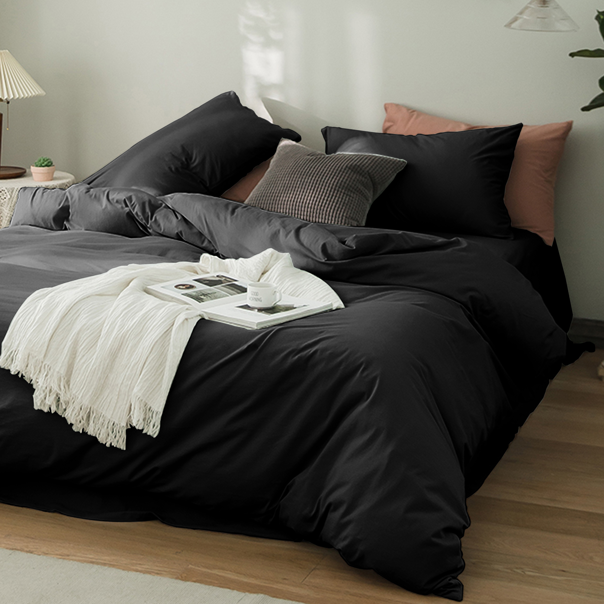 「肌にやさしい・丈夫な高密度生地」枕カバー 35×50cm／43×63cm／50×70cm 二枚入り ピーチスキン加工 封筒式 まくらカバー ピローケース 着脱簡単 抗菌防臭 吸湿速乾