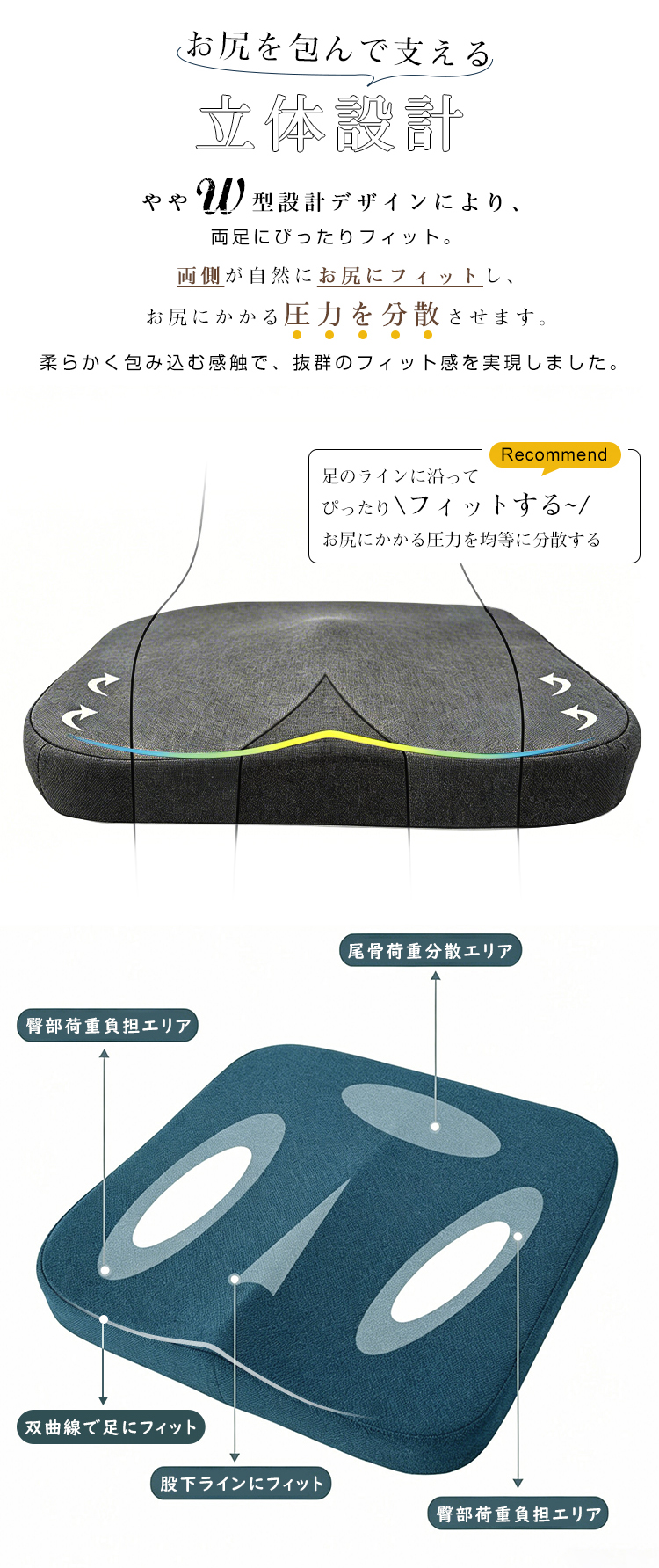 座布団 クッション フロアクッション 四角 低反発 椅子用 40×40 チェアパッド クッション シート 座る 座ぶとん 極厚 角型 厚手 分厚い コンパクト 北欧 椅子 沈まない 硬め モダン シンプル 背もたれ 子供 体圧分散