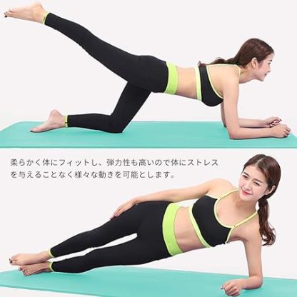 ヨガマット トレーニングマット LEEPWEI エクササイズマット おりたたみ ヨガ ピラティス マット 厚さ10mm/15mm 軽量 185*80/183*61cm 耐久性 肌に優しい 高密度 ニトリルゴム 滑り止め 防音マット 筋トレ ストラップ 収納マットバッグ
