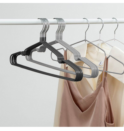 ハンガー すべらない 100本 セット 跡がつかない 肩 PVCコーティングハンガー 収納 おしゃれ ズボン スカート スリム PVC特殊ラバー加工 洗濯ハンガー 衣類ハンガー 多機能ハンガー 滑り止め 変形にくい 物干しハンガー AUV