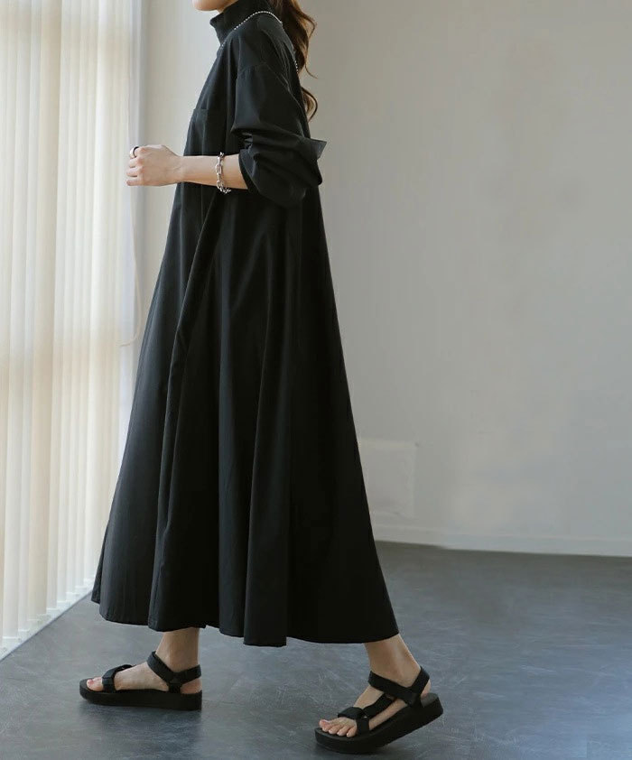 ロングワンピース レディース マキシワンピース マキシワンピ 長袖 ワンピース ロング丈 大きいサイズ 体型カバー ゆったり カジュアル 大人 着痩せ 30代 40代 50代 春 秋 冬 きれいめ